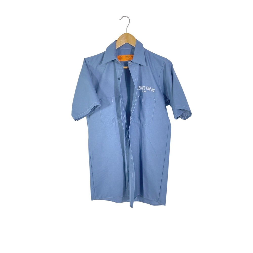 Red Kap‎ Founders Brewing Mechanic Work Shirt Button Up Men's S Short Sleeve - Picture 10 of 12